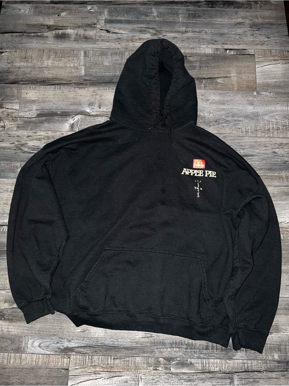 Cactus Jack by Travis Scott Black 'Apple Pie' Hoodie with Small Chest Graphic